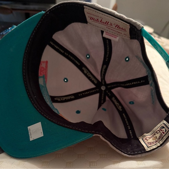 Mitchell & Ness Teal and Gray Cap - Picture 3 of 3